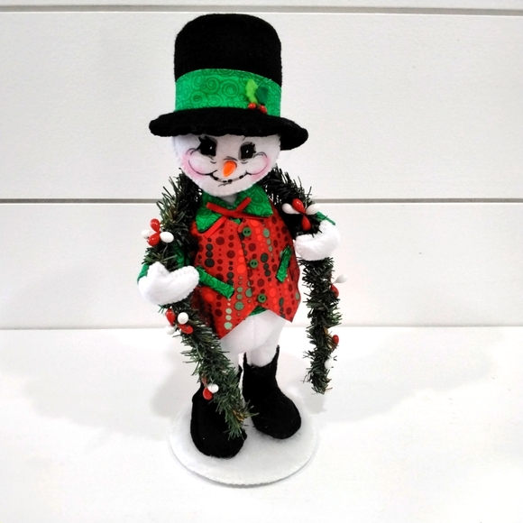Annalee 9" Festive Evergreen Snowman ☃️ - Picture 2 of 7